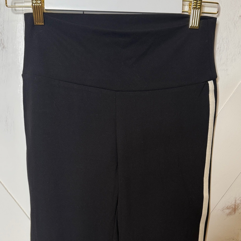 Love Tree Black Flare Pants with White Side Stripes - Picture 8 of 15